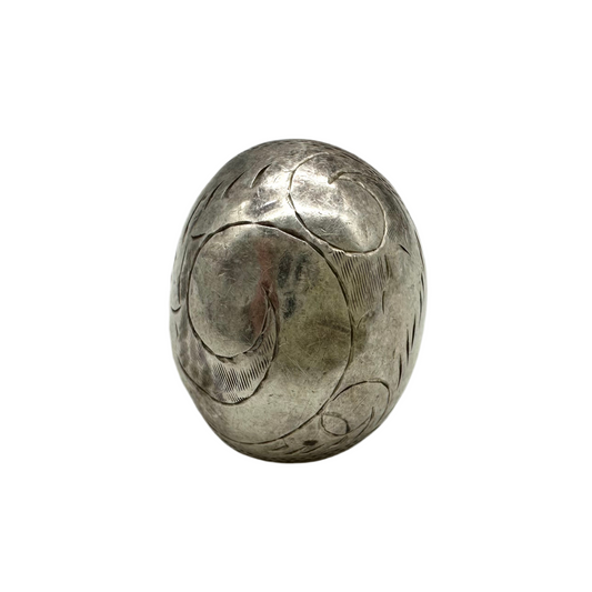 Vintage Etched Dome Ring