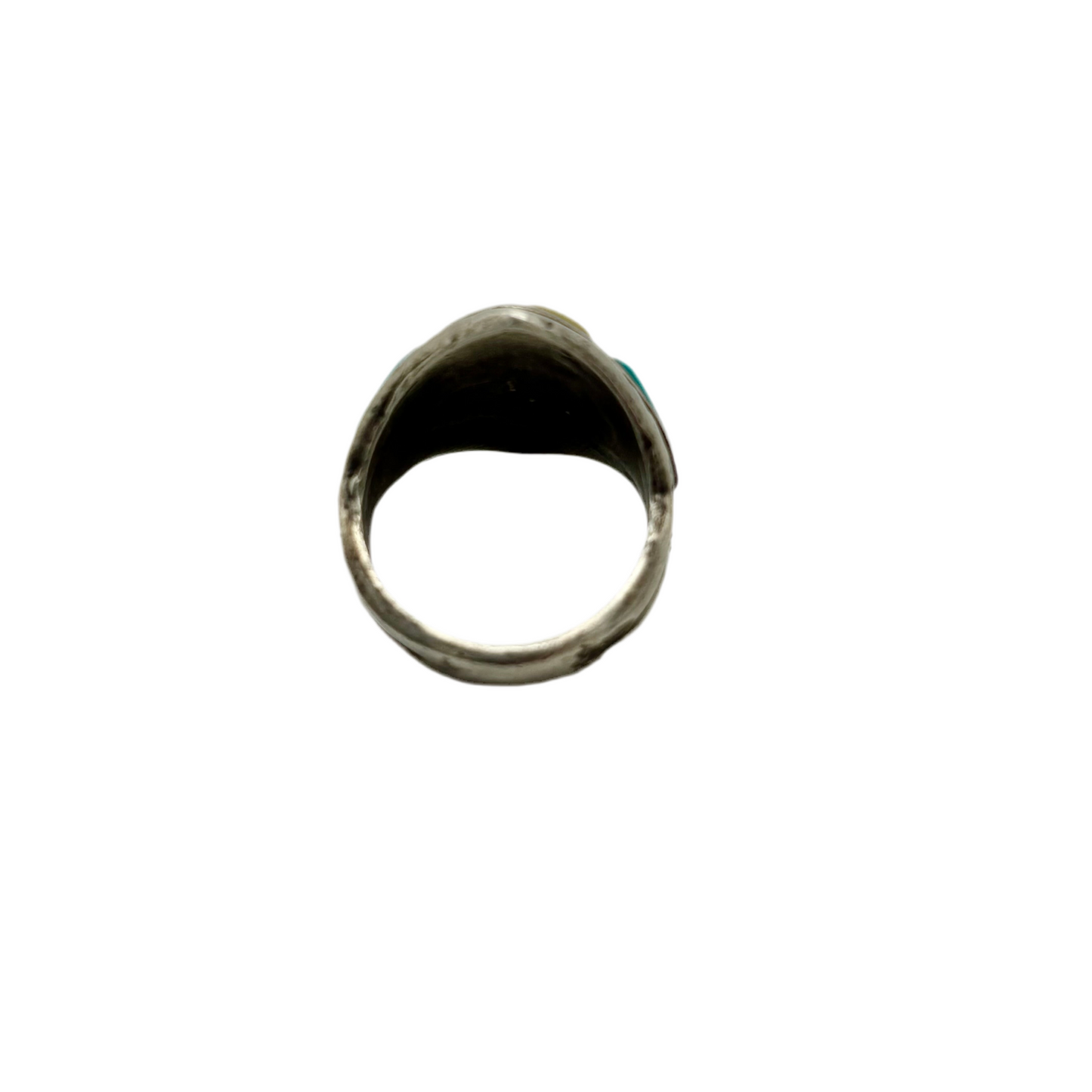 Vintage Turquoise and Abalone Ring