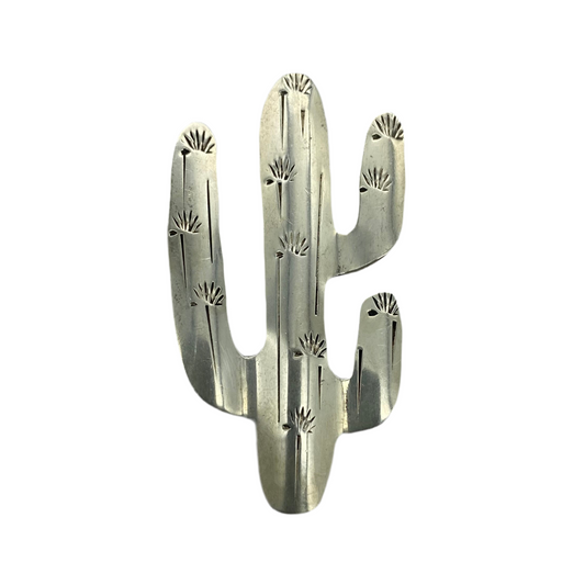 Vintage Silver Cactus Pin