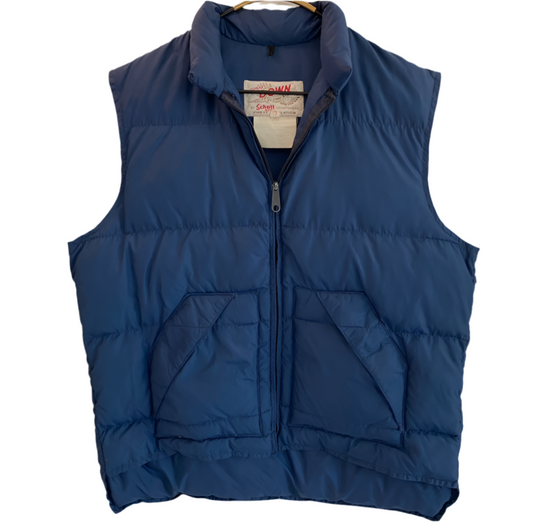 Vintage Schott NYC Down Quilted Vest - Navy