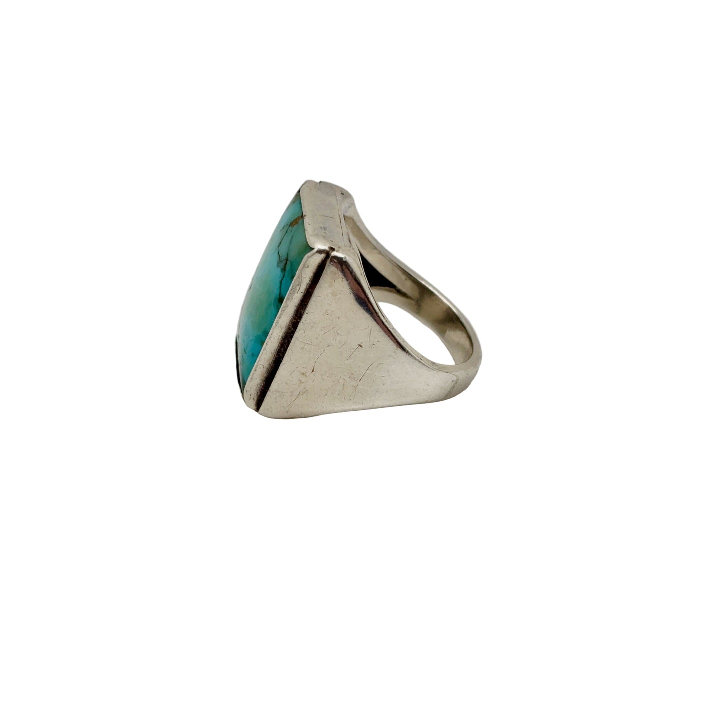 Vintage Large Square Turquoise Ring