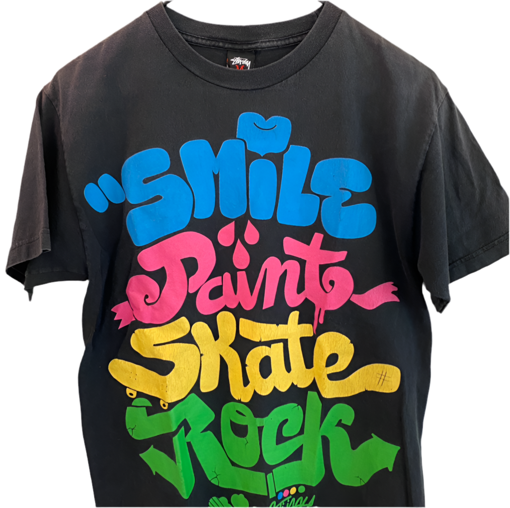 Vintage Stussy Smile/Skate Tee