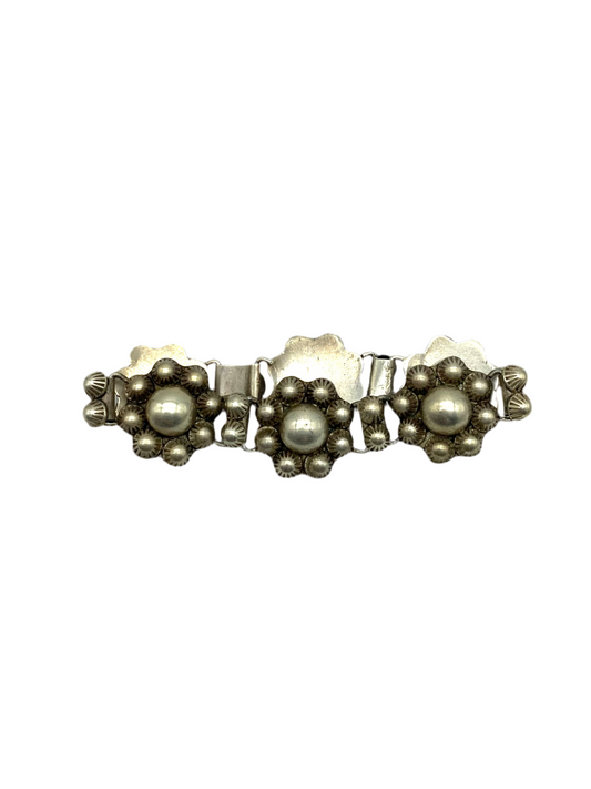Vintage Silver Daisy Bracelet